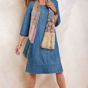 Soft Surroundings Olga Denim Dress